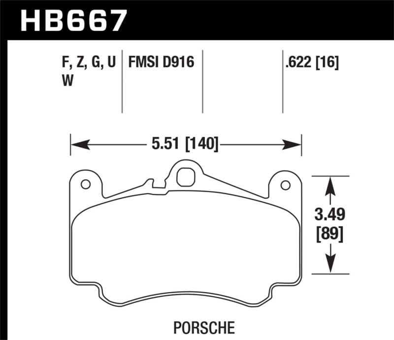 Hawk Performance — Hawk 09-11 Porsche 911 Carrera Front ER-1 Brake Pads
Disc Brake Pad