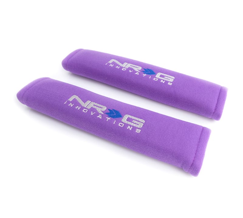 NRG — NRG Seat Belt Pads 2.7in (Wide) X 11in - Purple(2 Piece) Short