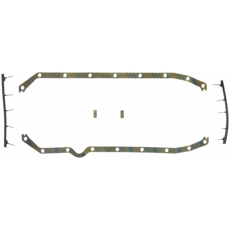 Fel-Pro — Fel-Pro OS 6412 C Engine Oil Pan Gasket Set Blue Stripe cork-rubber