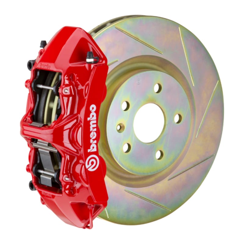 Brembo — Brembo 10-15 Camaro V6 Front GT BBK 6 Piston Cast 355x32 1pc Rotor Slotted Type-1-Red