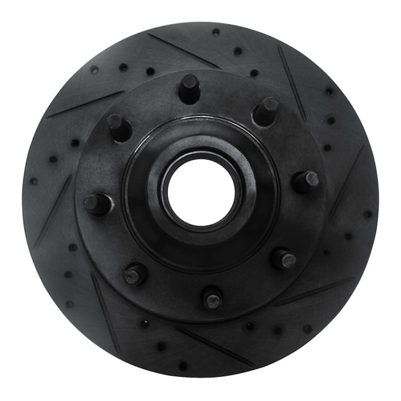 R1 Concepts — R1 95-07 Ford E-150 Econoline Front Right Drilled & Slotted Black Brake Rotor
R1 Brake Rotor Drill