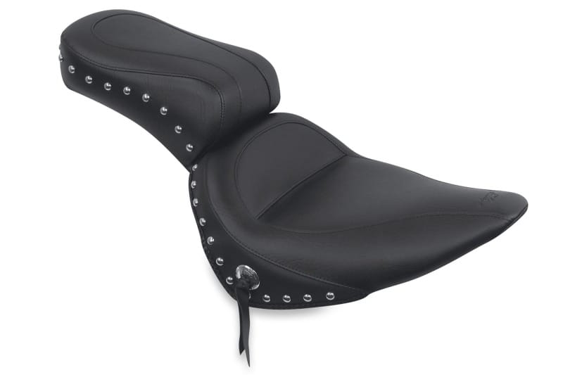 Mustang Motorcycle — Mustang 84-06 Harley Standard Rear Tire Standard Touring 1PC Seat w/Studs - Black