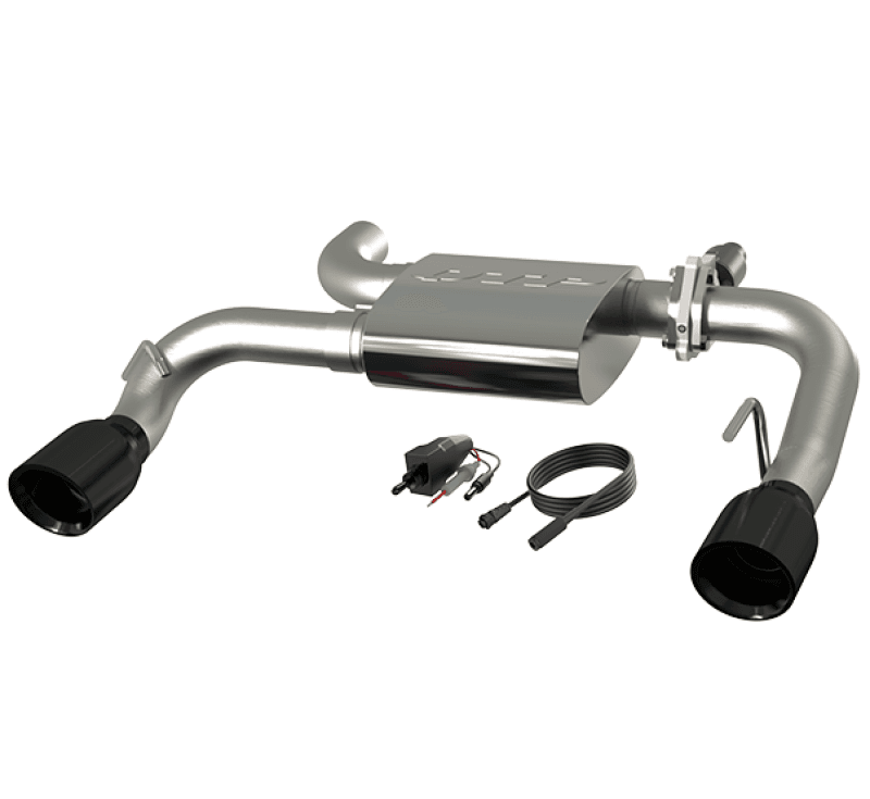 QTP — 2021-2024 Ford Bronco QTP Screamer Axle Back Black Tips