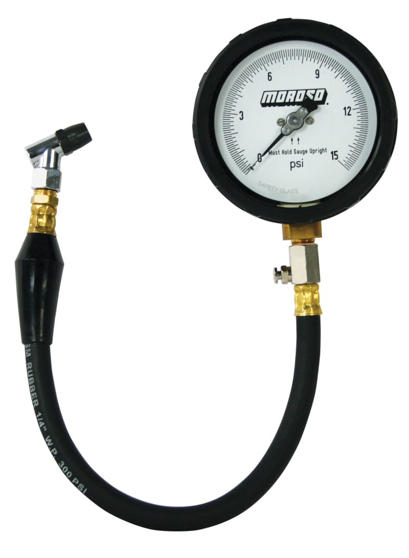 Moroso — Moroso Tire Pressure Gauge 0-15psi - 4in Display - 1/2 Percent Accuracy