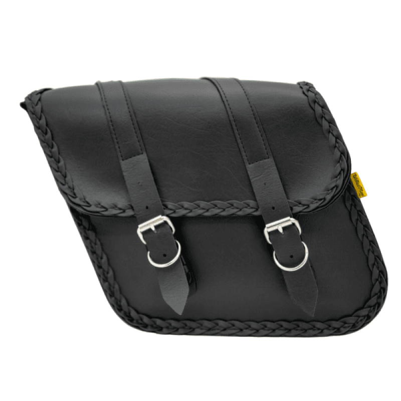 Willie & Max — Willie & Max Universal Braided Standard Slant Saddlebags (14 in L x 12 in W x 5.5 H) - Black