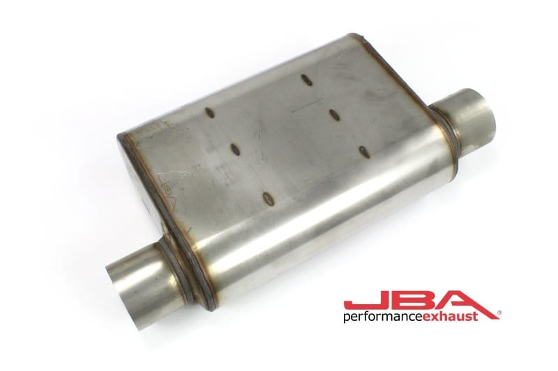 JBA — JBA Universal Chambered Style 304SS Muffler 13x9.75x4in 3in In/Out Dia Offset/Offset (Same Side)
Muffler