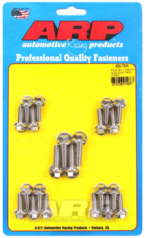 ARP — ARP Ford 351 w/ Factory Hold Down Rails Oil Pan Bolt Kit