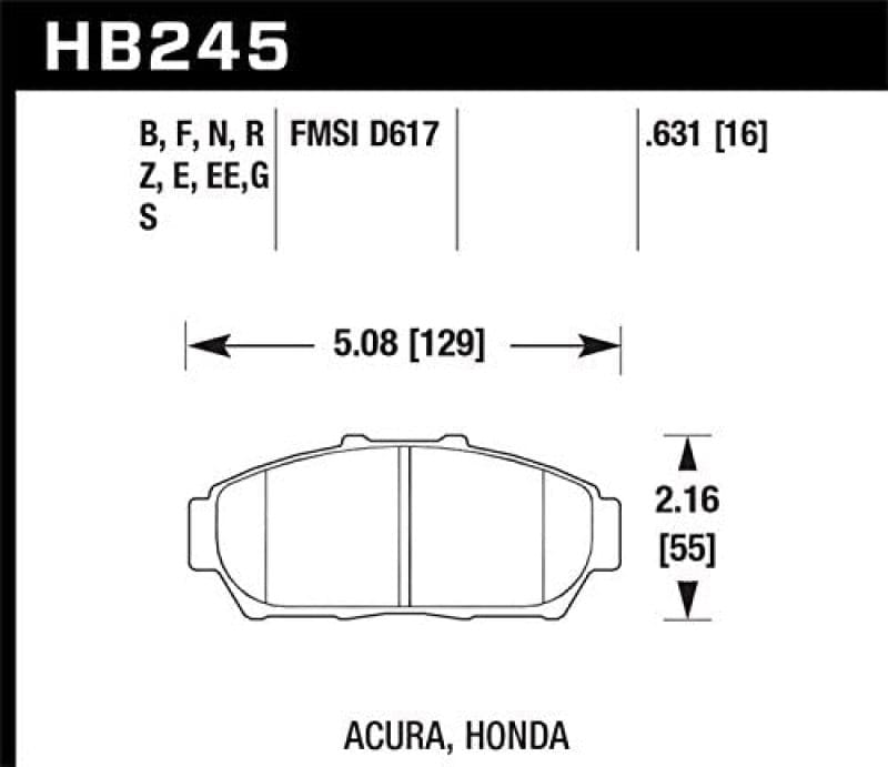 Hawk Performance — Hawk Performance ER-1 Motorsport Brake Pads
Disc Brake Pad