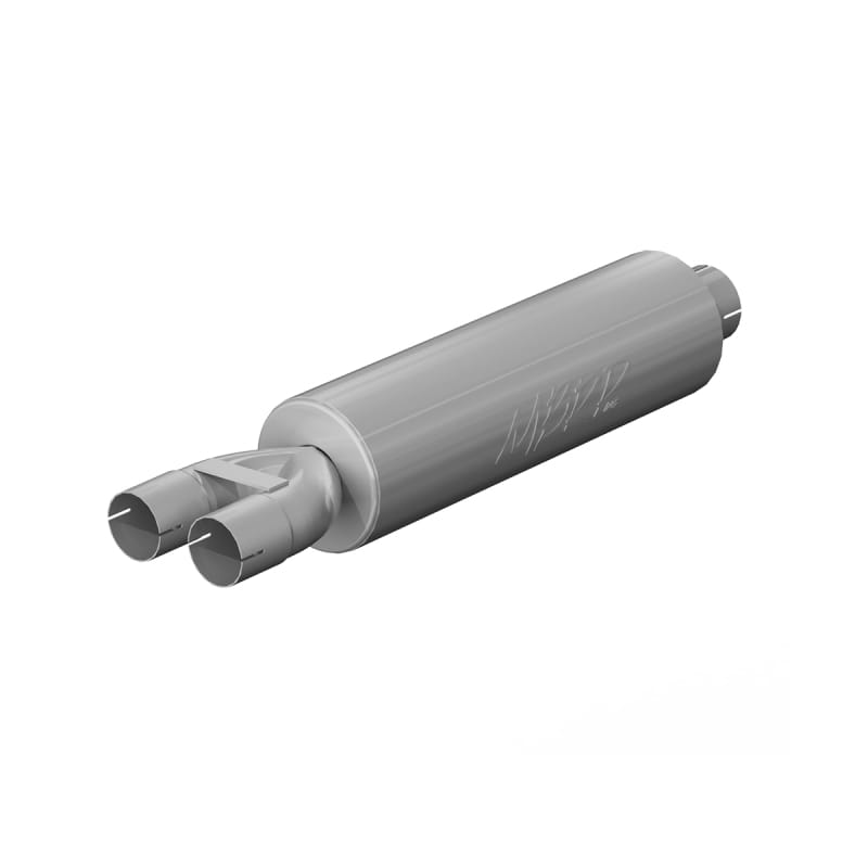 MBRP — MBRP Universal Muffler 3in Inlet/Dual 2.5in Outlet 30in Length T409 SS Mild Tone (NO DROPSHIP)
Muffler