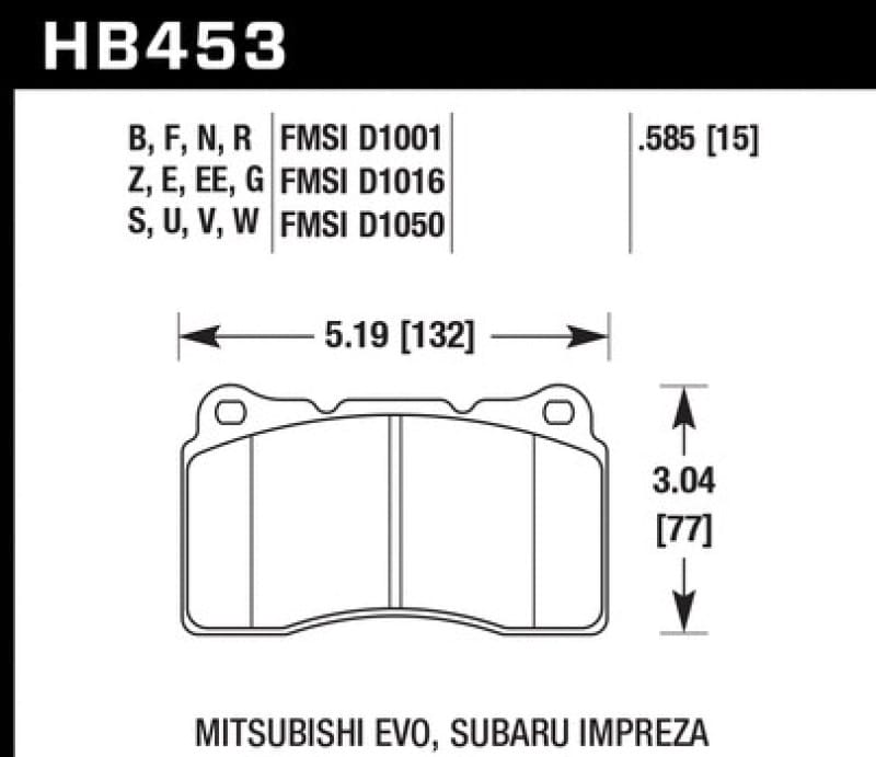 Hawk Performance — Hawk ER-1 Front Motorsport Brake Pads 03-06 Evo / 04-09 STi / 10+ Camaro SS (Brembo)
Disc Brake Pad