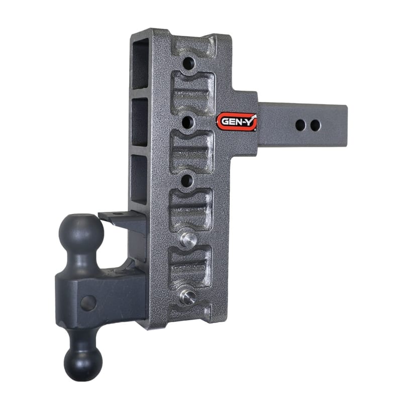 GEN-Y Hitch — Gen-Y Mega Duty 2.5in Shank 9in Offset Drop 21K Hitch w/GH-061 Dual-Ball/GH-062 Pintle Lock
Drop Hitch