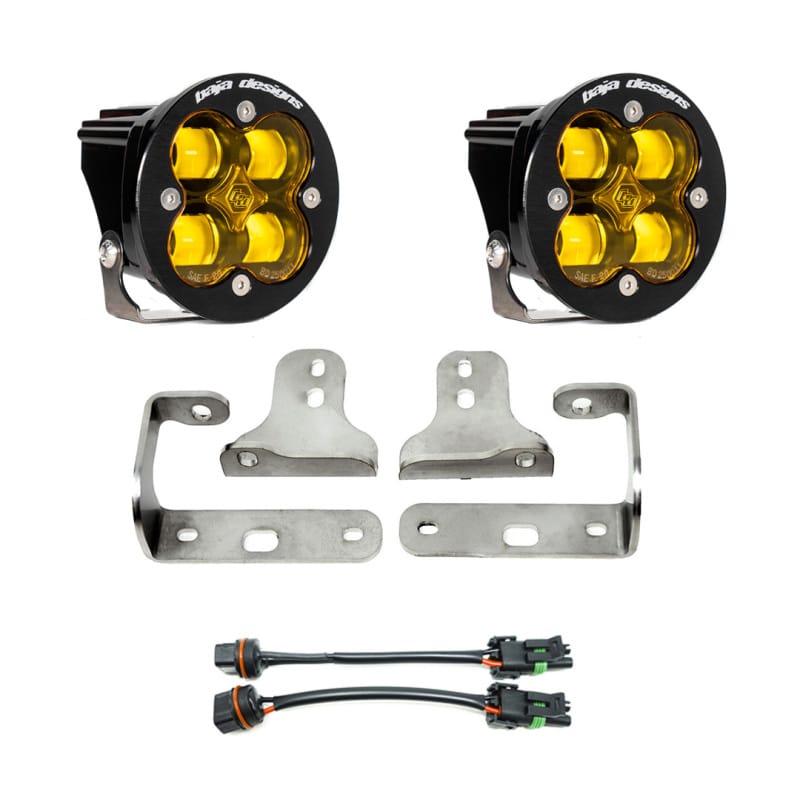 Baja Designs — Baja Designs 2018+ Wrangler JL Rubicon Sport Fog Light Pocket Kit - Amber