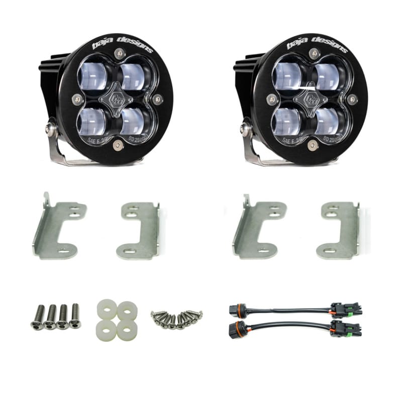 Baja Designs — Baja Designs 18-20 Jeep Wrangler JL Sahara Fog Squadron Sport Fog Pocket Kit - Clear