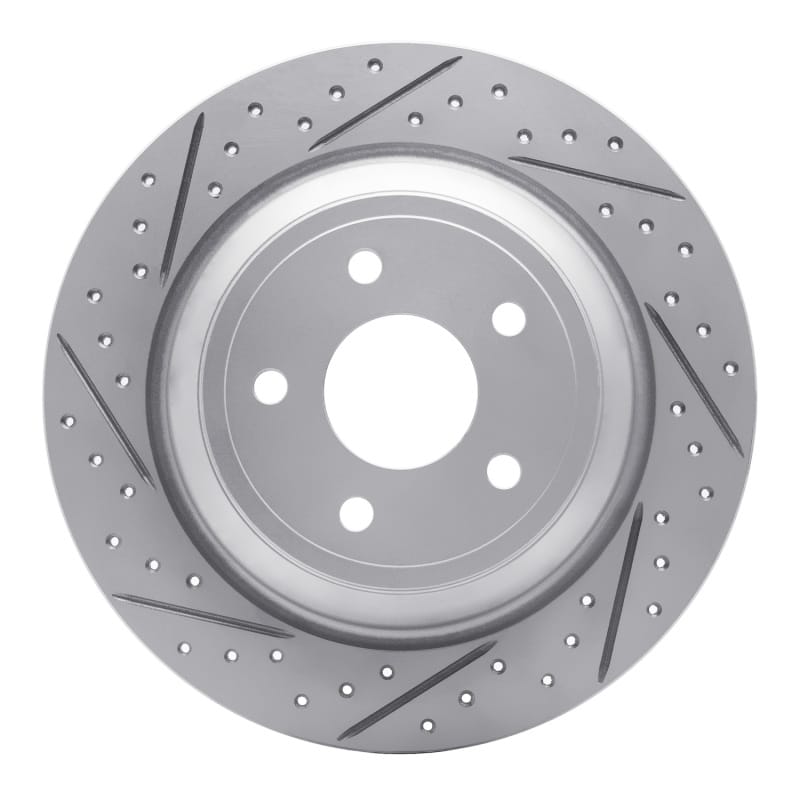 R1 Concepts — R1 16-26 Ford Bronco Sport Rear Left Drilled & Slotted Geo-Carbon Rotor