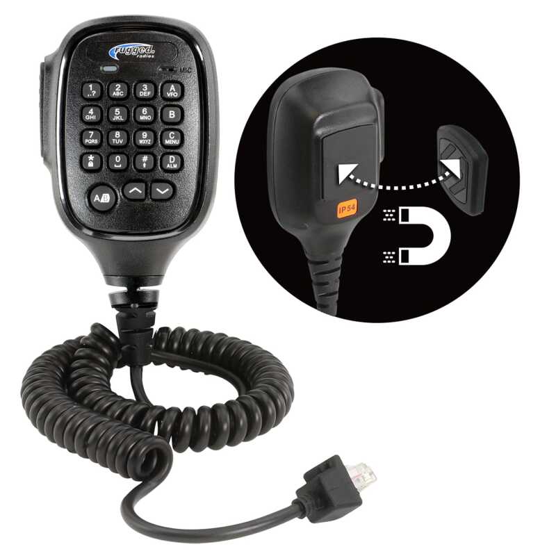 Rugged Radios — Rugged Radios Hand Mic for RDM-DB Mobile Radios with Scosche Surface Magnetic Mount