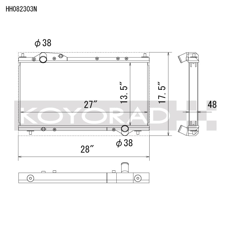 Koyo — Koyo 91-05 Acura NSX Competition Spec All-Aluminum Radiator
Racing Radiator