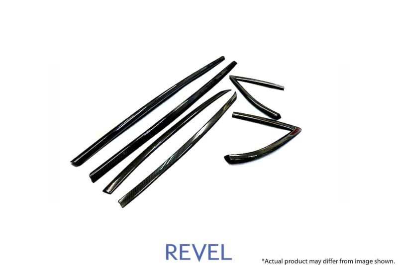 Revel — Revel GT Dry Carbon Door Window Moulding Cover 2020 Toyota GR Supra - 6 Pieces
