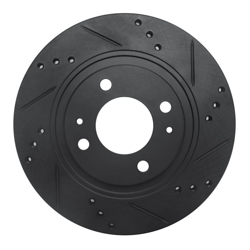 R1 Concepts — R1 12-17 Mitsubishi I-MIEV Front Right Drilled & Slotted Black Brake Rotor
R1 Brake Rotor Drill