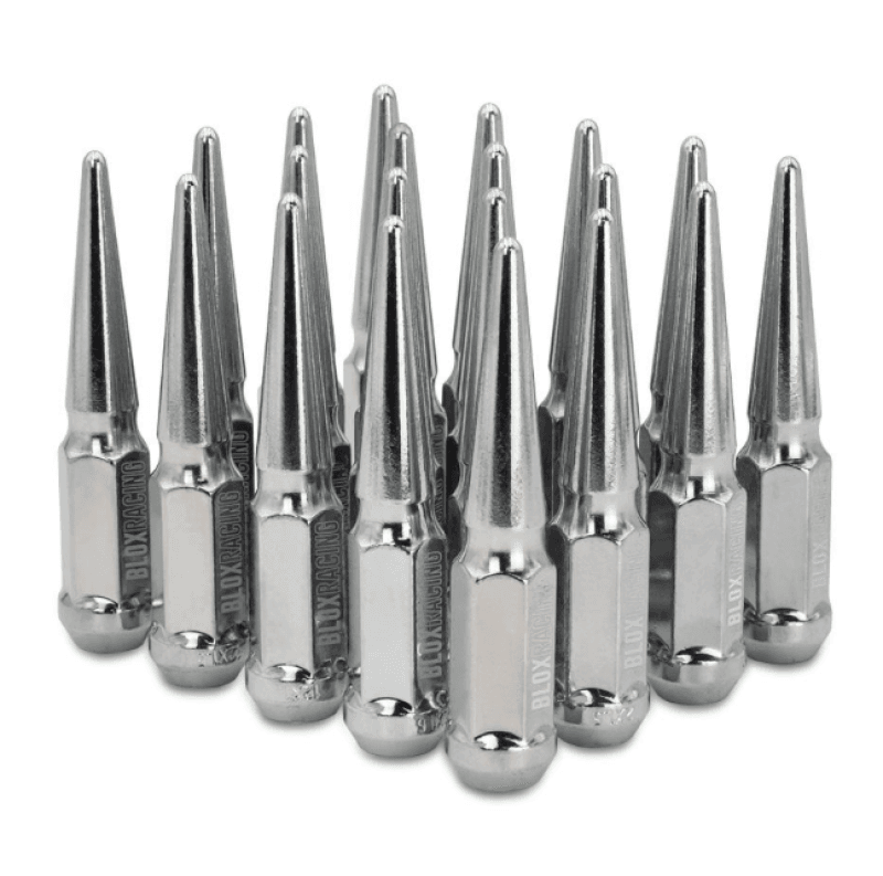 BLOX Racing — BLOX Racing Spike Forged Lug Nuts - Chrome 12 x 1.25mm - Set of 20