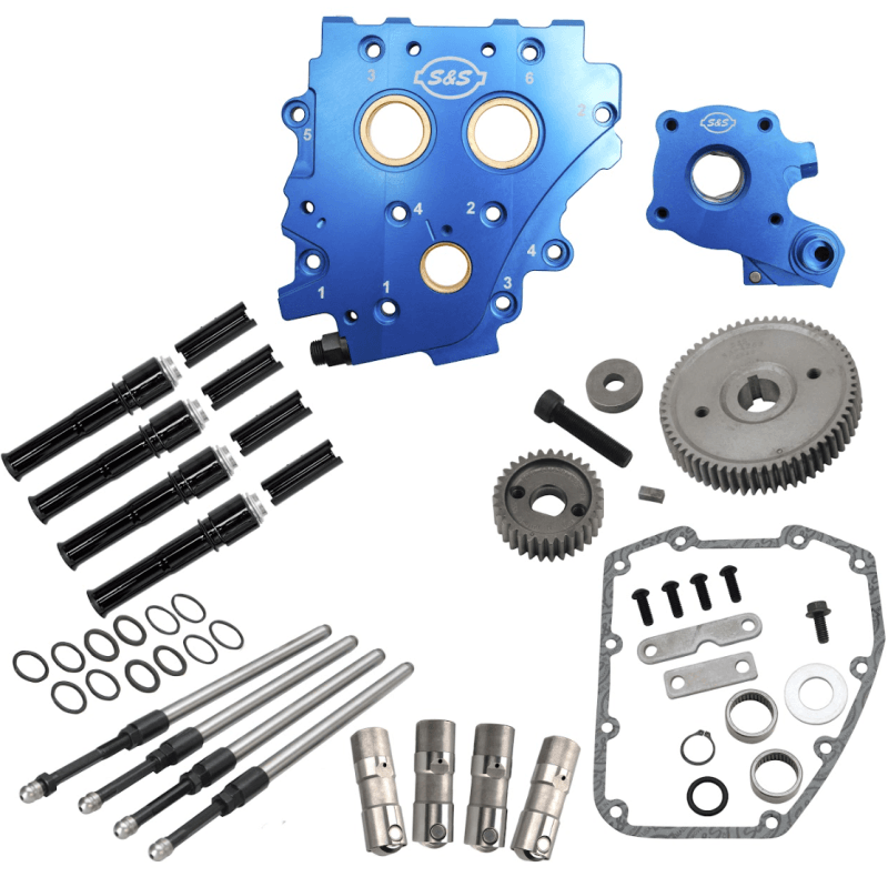 S&S Cycle — S&S Cycle 2006 Dyna/2007+ BT Gear Drive Cam Chest Kit w/o Cam - Black Pushrod Tubes