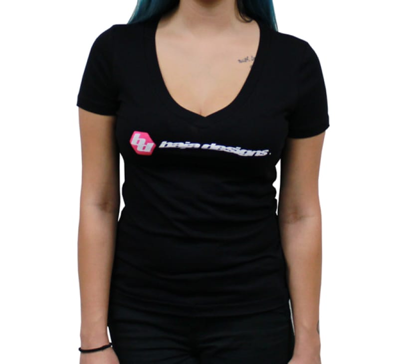 Baja Designs — Baja Designs Black Ladies V Neck T Shirt - Small