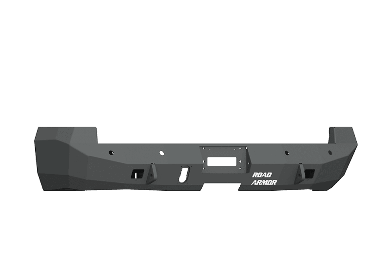 Road Armor — Road Armor 10-18 Ram 2500 Stealth Rear Winch Bumper w/Sensor Holes - Tex Blk (WARN M8000 Only)
