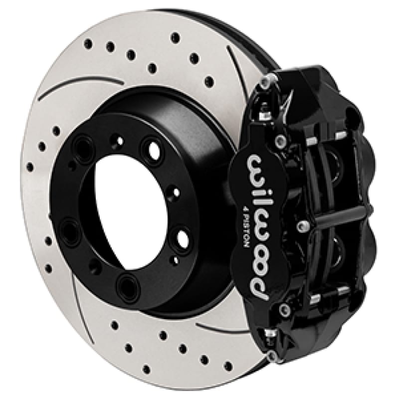 Wilwood — Wilwood 99-12 Porsche 911 (996/997) Superlite 4R Rear Brake Kit Drilled 14.00in Rotor w/Lines - Blk