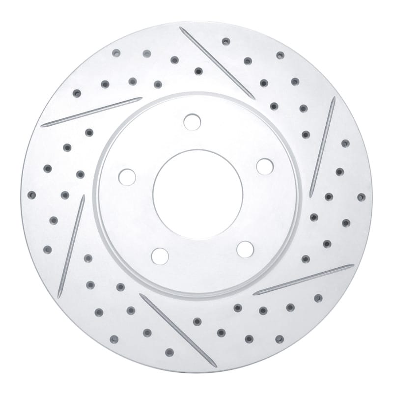 R1 Concepts — R1 97-03 Jaguar Vanden Plas Front Right Drilled & Slotted Geo-Carbon Rotor