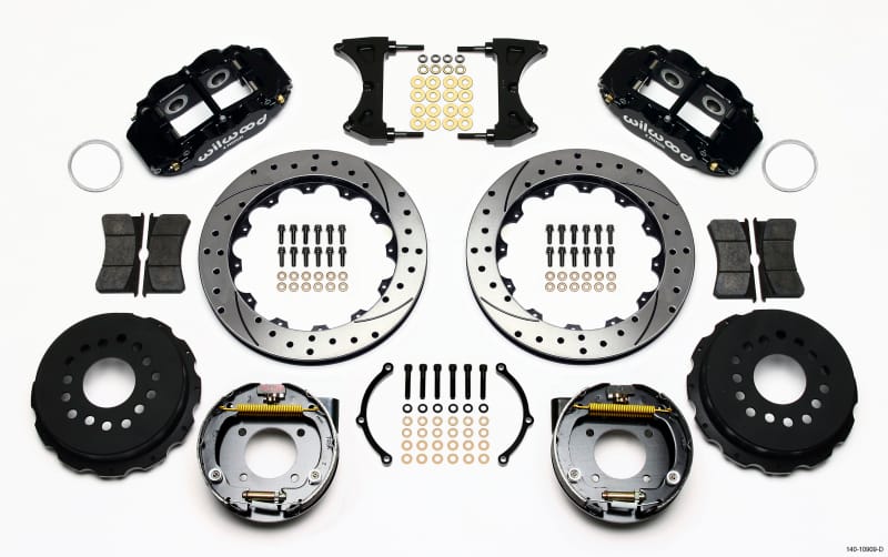 Wilwood — Wilwood Narrow Superlite 4R Rear P-Brk Kit 12.88in Drilled Chevy 12 Bolt-Spec 3.15in Brng Front mt
BRAKE KIT