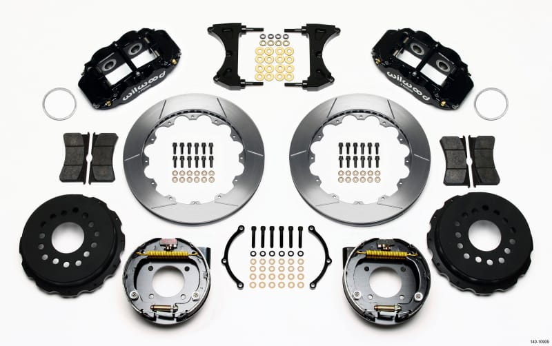 Wilwood — Wilwood Narrow Superlite 4R Rear P-Brk Kit 12.88in Chevy 12 Bolt-Spec 3.15in Bearing Front mt
BRAKE KIT