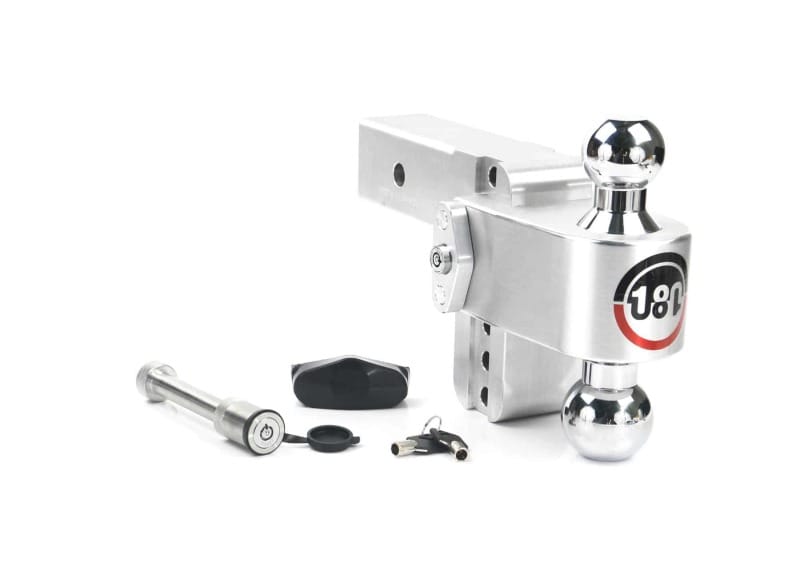 Weigh Safe — Weigh Safe 180 Hitch 4in Drop Hitch & 2.5in Shank (10K/18.5K GTWR) w/WS05 - Aluminum