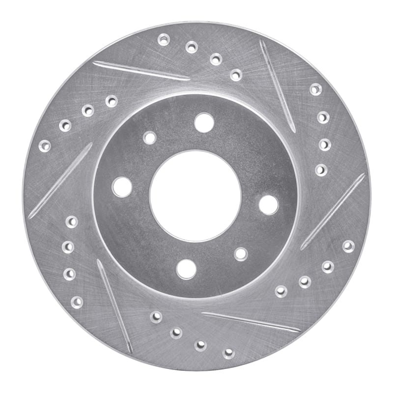 R1 Concepts — R1 95-00 Nissan Sentra Front Right Drilled & Slotted Silver Brake Rotor
R1 Brake Rotor Drill