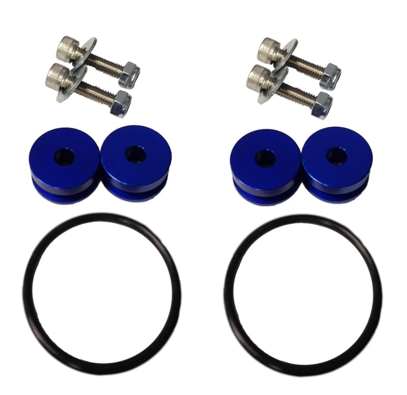 Torque Solution — Torque Solution Universal Billet Bumper Quick Release Kit Universal Blue