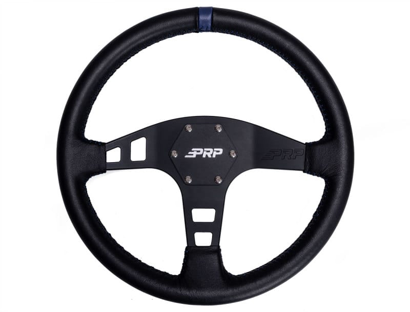 PRP Seats — PRP Flat Leather Steering Wheel- Blue