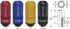 Project Kics — Project Kics Leggdura Racing Shell Type Lug Nut 53mm Closed-End Look 16 Pcs + 4 Locks 12X1.25 Black