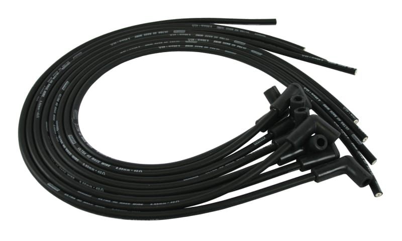 Moroso — Moroso Universal Ignition Wire Set - Ultra 40 - Unsleeved - 90 Degree - Black