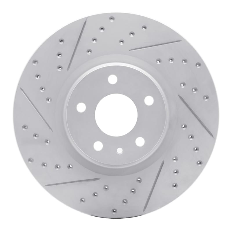 R1 Concepts — R1 13-20 Ford Fusion Front Left Drilled & Slotted Geo-Carbon Rotor