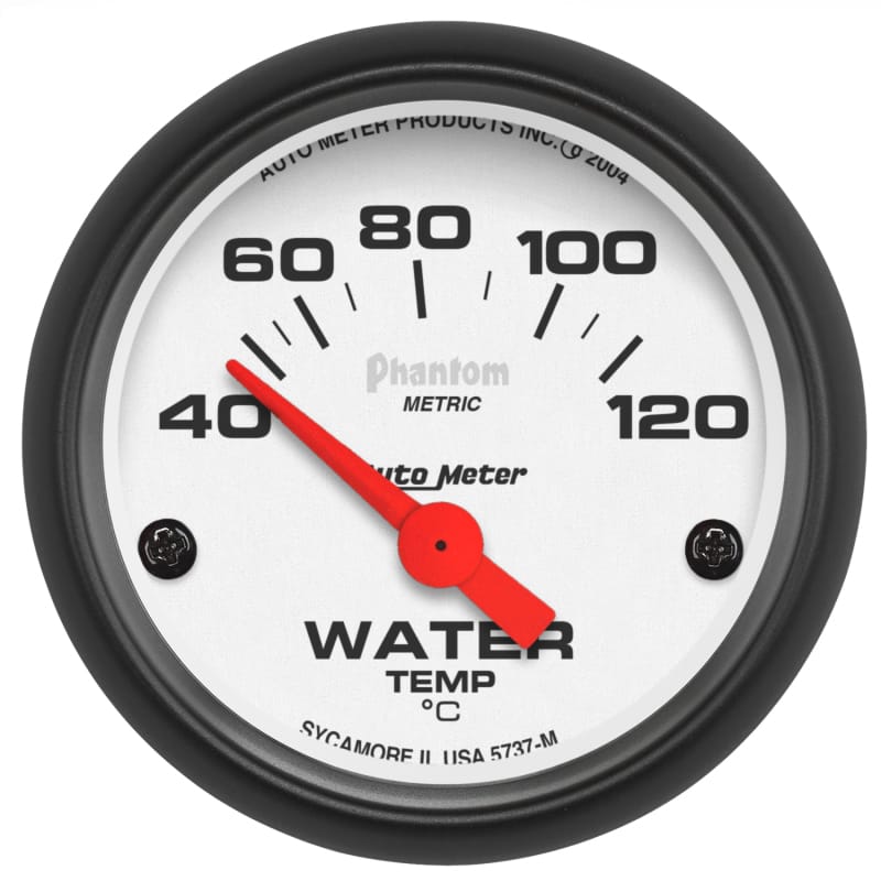 AutoMeter — Autometer Phantom 52mm 40-120 Deg C Electronic Water Temp Gauge
2" WATER TEMP, 40-12
