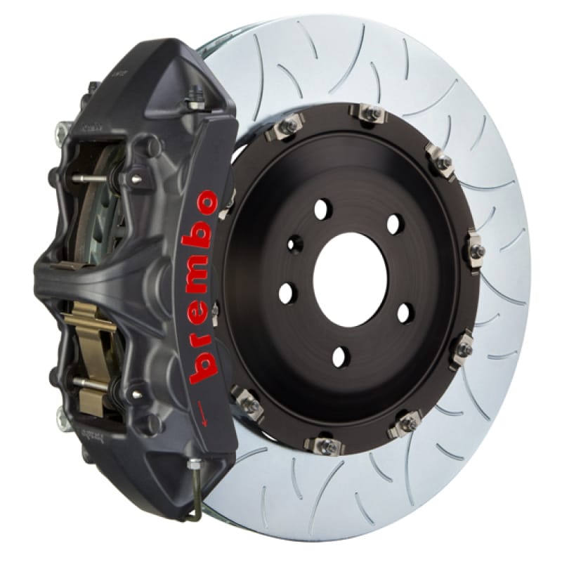 Brembo — Brembo 08-13 BMW M3/11-12 1M Front GTS BBK 6 Piston Cast 380x34 2pc Rotor Slotted Type3-Black HA