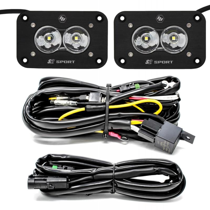 Baja Designs — Baja Designs S2 Sport Flush Mount Work/Scene Pattern LED Work Light - Clear