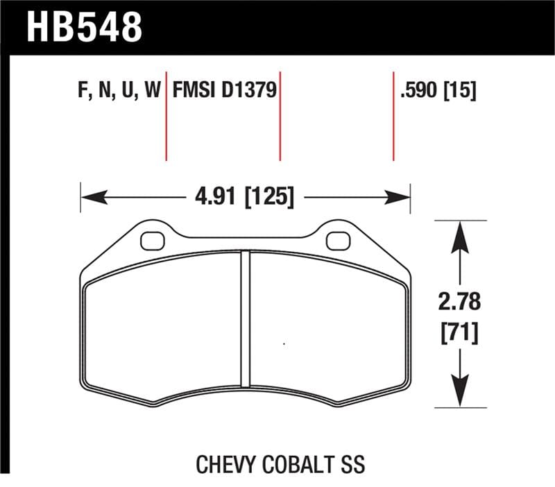 Hawk Performance — Hawk Renault Clio / Cobalt SS DTC-70 Front Brake Pads
Disc Brake Pad