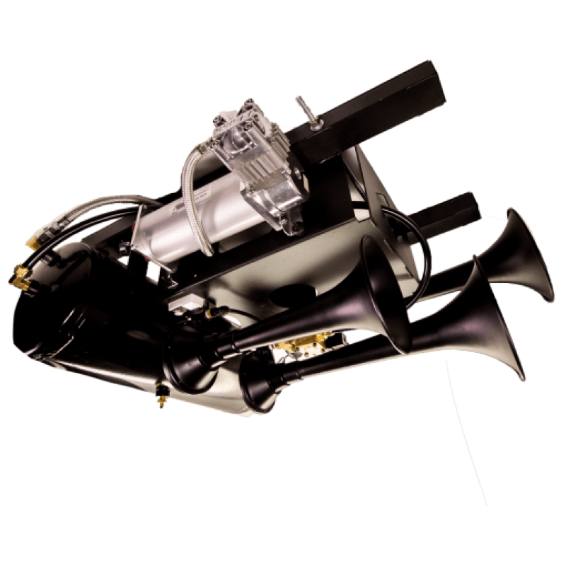 Kleinn Air Horns — Kleinn Spare Tire Onboard Air Kit w/ 150 PSI Waterproof Air Compressor / 3.0 gal Air Tank
Spare Tire OBA Sys