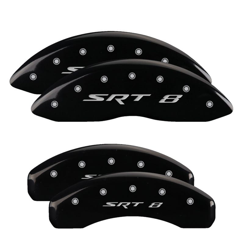 MGP — MGP 4 Caliper Covers Engraved Front & Rear SRT8 Black finish silver ch
Caliper Covers