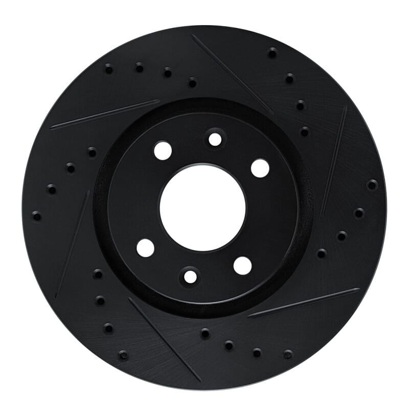 R1 Concepts — R1 88-89 Eagle Medallion Front Right Drilled & Slotted Black Brake Rotor
R1 Brake Rotor Drill