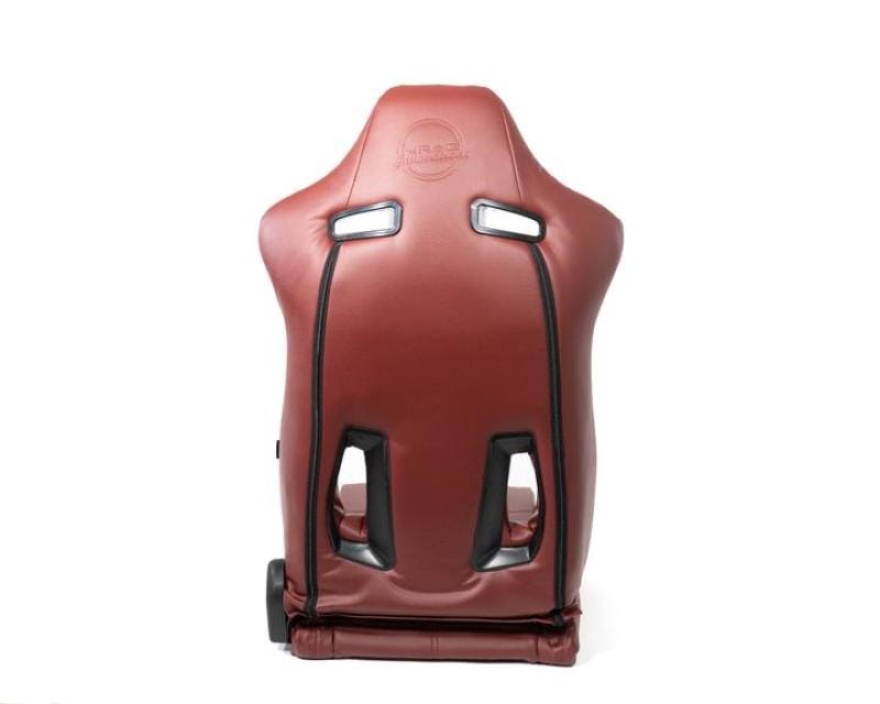 NRG — NRG Reclinable Sport Seats (Pair) The Arrow Maroon Vinyl w/ Pressed NRG logo w/ Maroon Stitch
