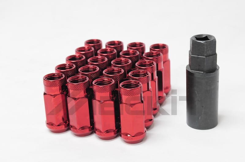 Wheel Mate — Wheel Mate Monster Open End Lug Nut Set of 20 - Red 1/2in