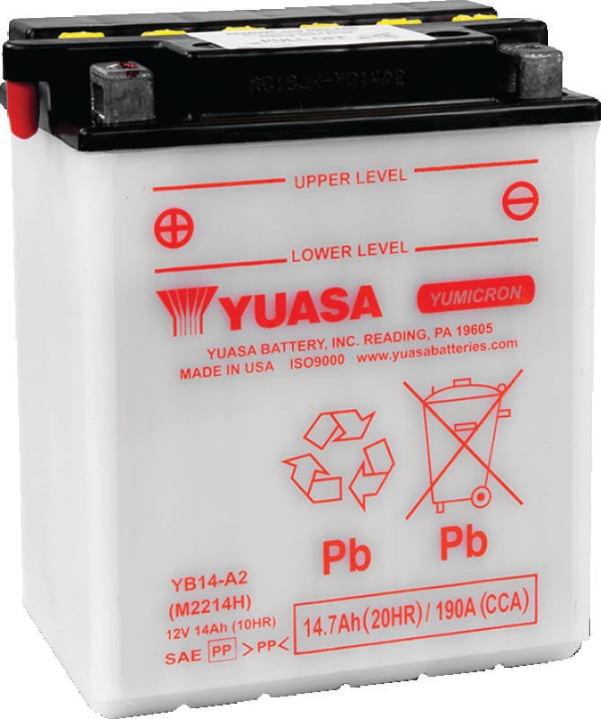 Yuasa Battery — Yuasa YB14-A2 Yumicron CX 12-Volt Battery