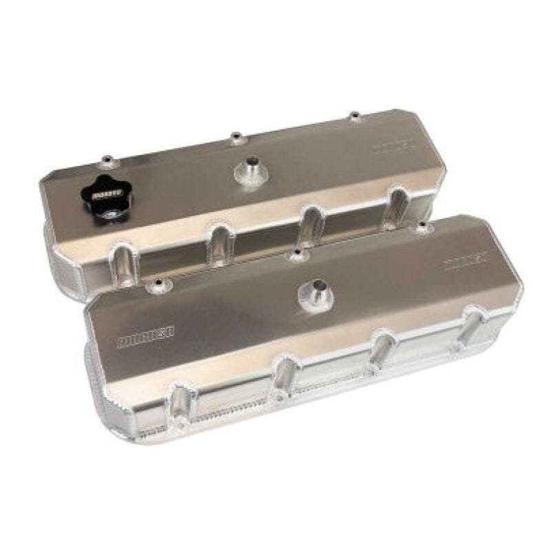 Moroso — Moroso GM BBC -12AN Breather 3.875in Tall Aluminum Valve Cover - Pair