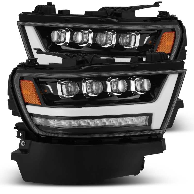 AlphaRex — AlphaRex 19-20 Ram 1500HD NOVA LED Proj Headlights Plank Style Gloss Blk w/Activ Lght/Seq Signal/DRL
Projector Headlights