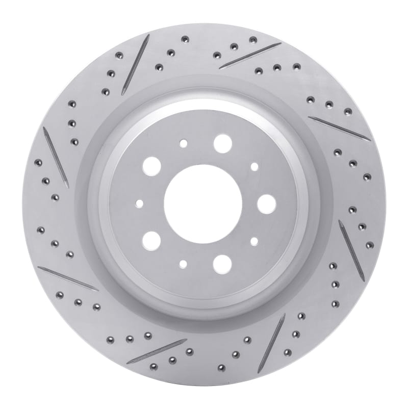 R1 Concepts — R1 17-25 Tesla Model Y Rear Left Drilled & Slotted Geo-Carbon Rotor